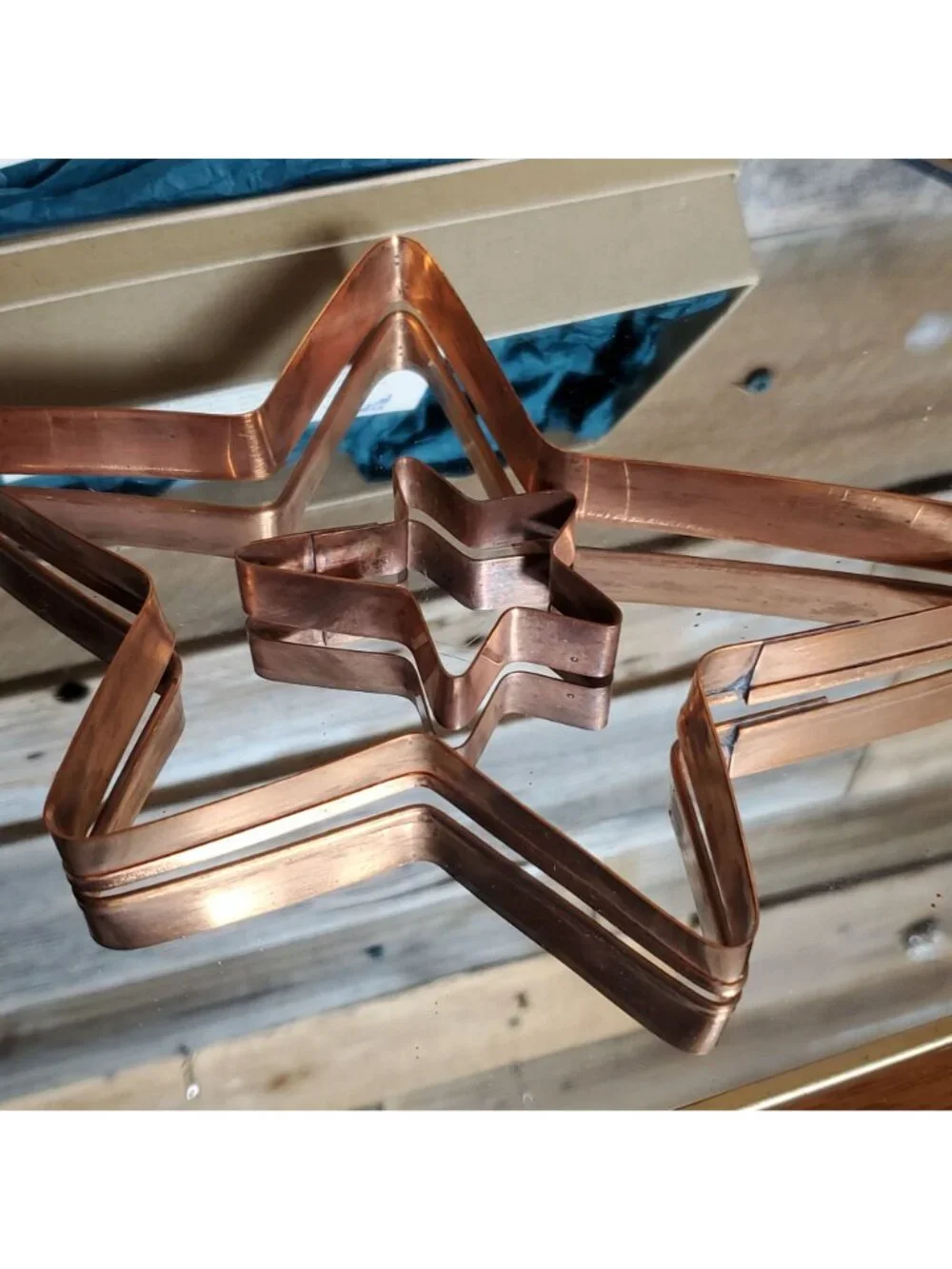 Star Shaped Copper Cookie Cutter Set For Baking & Decorating Handmade
